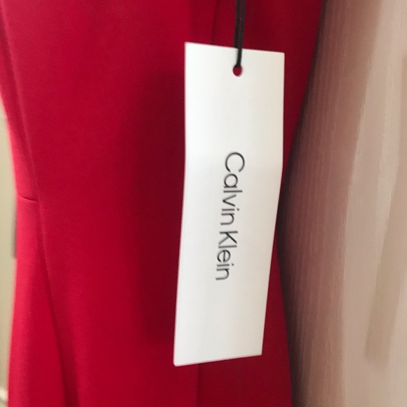 ❤️🆕 New Calvin Klein Red Dress (Women’s Size 6) - Picture 9 of 9